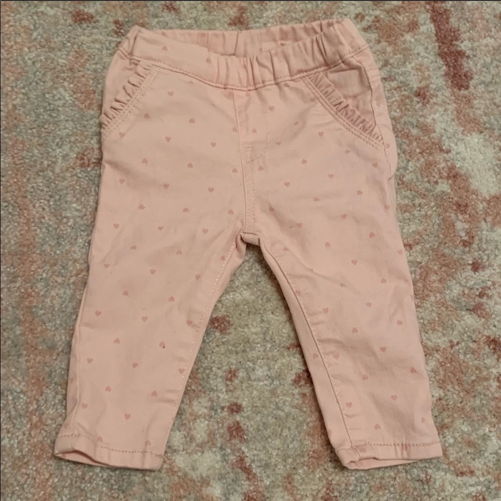 Baby Girl Pink Heart Jeggings
